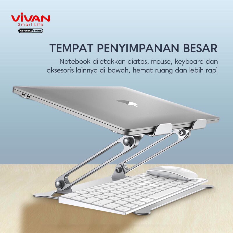 VIVAN VLS01 Laptop Cooling Stand Aluminum Alloy Liftable &amp; Foldable