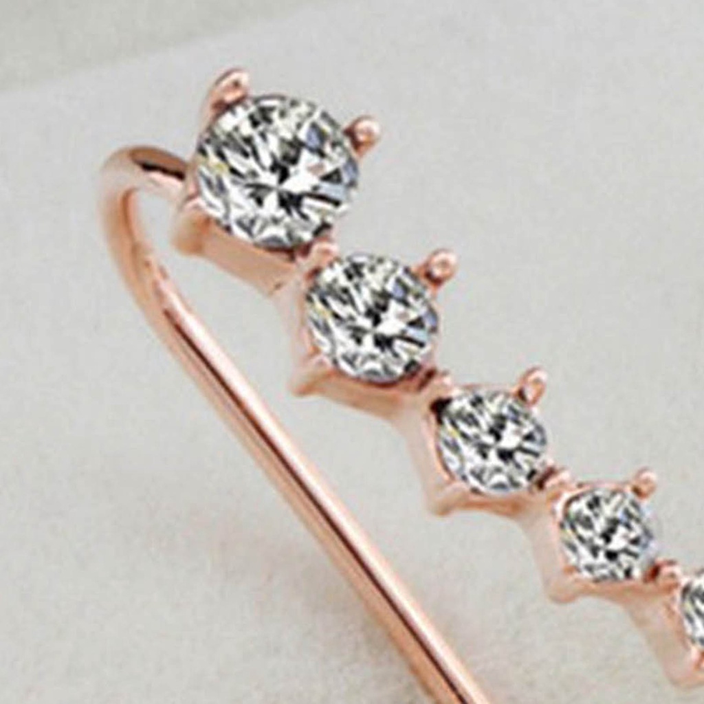 Hu Hu Hu Hu Hu Alat Bantu Pasang Kacamata♡ 1 Pasang Anting Stud Bentuk C Aksen Berlian Imitasi Gaya Korea Untuk Wanita