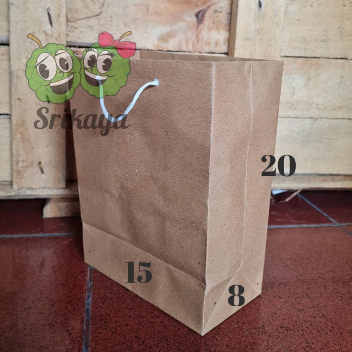 

PAPER BAG POLOS MINI (15 X 8 X 20 )