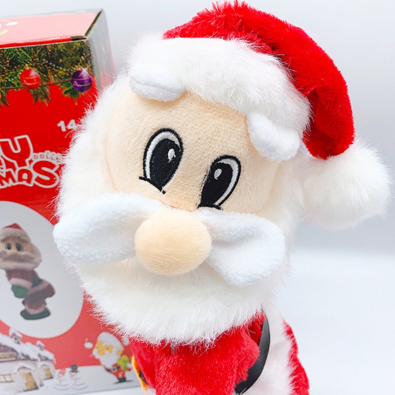 Zzz Mainan Interaktif Boneka Santa Claus Elektrik 35cm / 13.78 &quot;