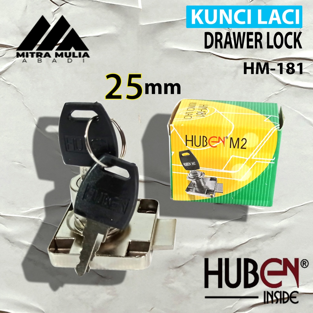 Drawer Lock 25mm/ Kunci Laci Huben l Lemari