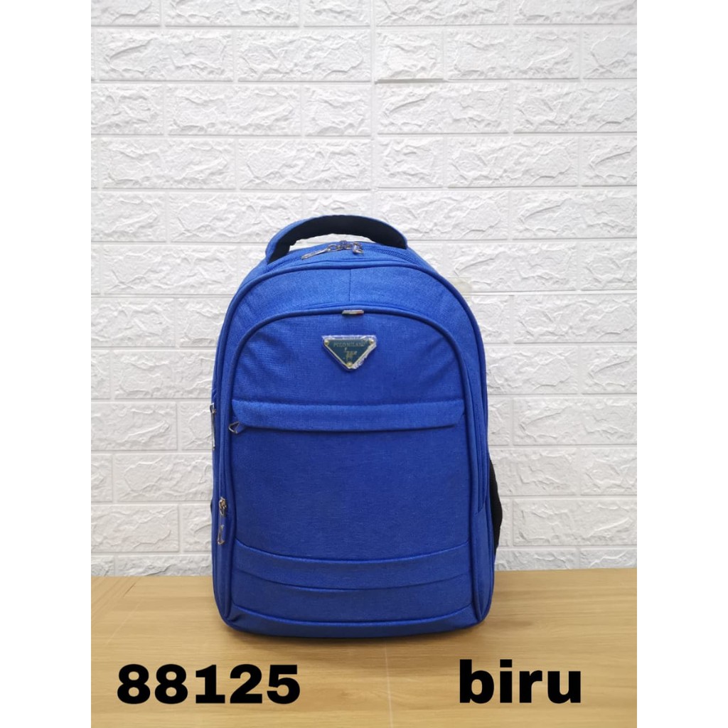 TAS RANSEL POLO MILANO - 88125 TAS RANSEL SEKOLAH KULIAH Tas Kerja MURAH FREE Botol Minum