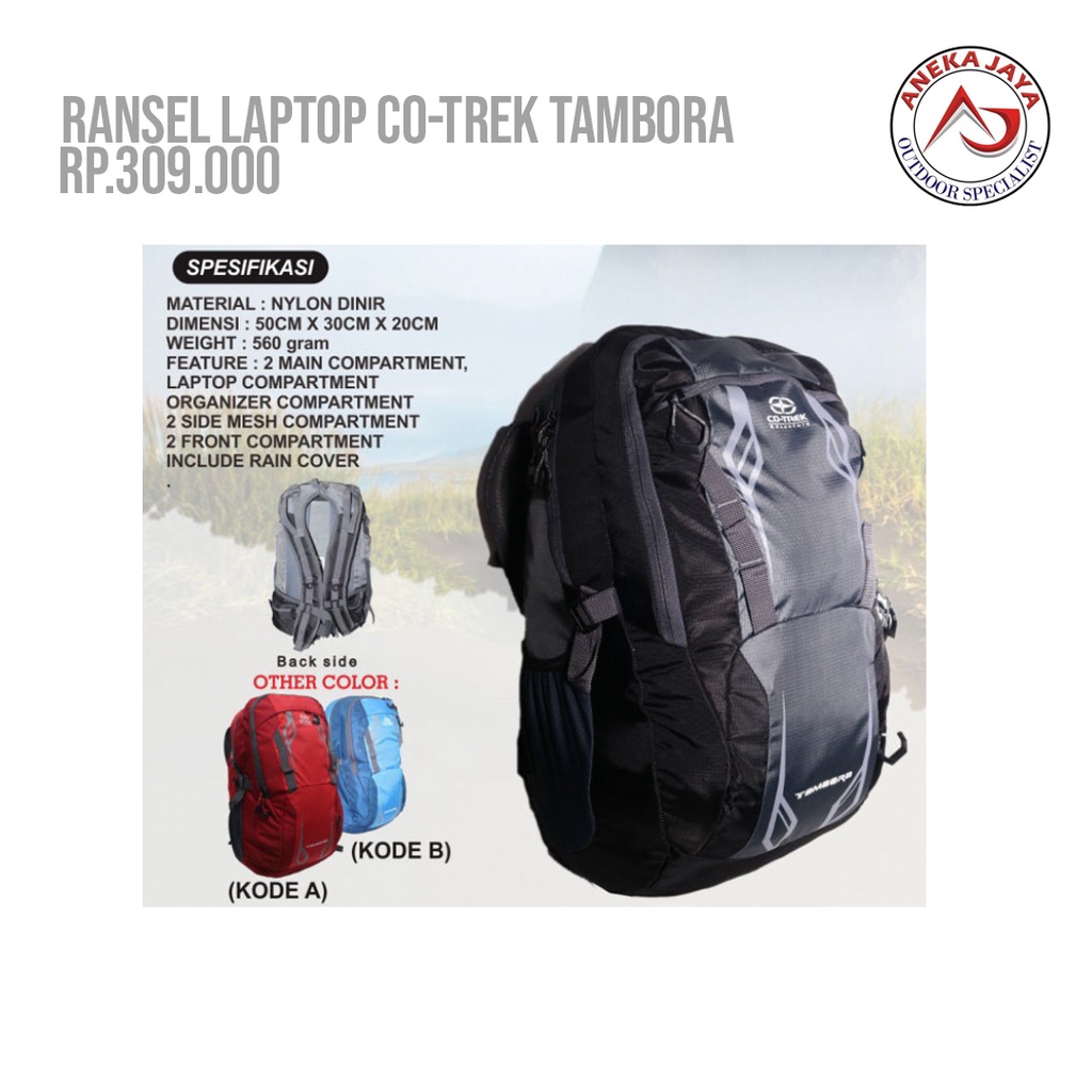 TAS RANSEL LAPTOP CO-TREK TAMBORA