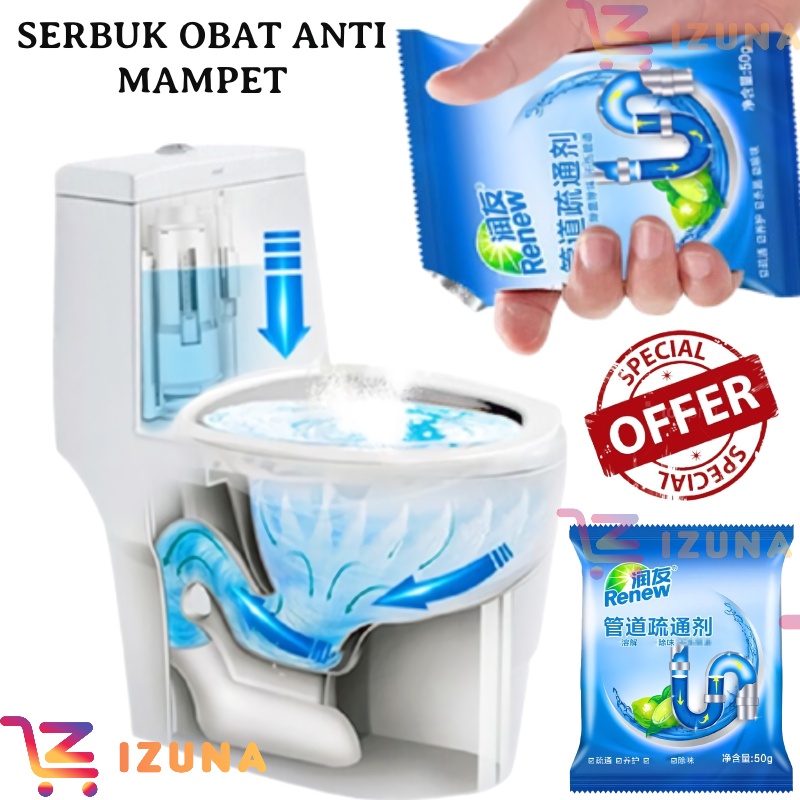 [IZUNA] Pembersih Saluran Pipa Air Wc Closet Saluran Pipa Dapur / Bubuk Pembersih Saluran Pipa