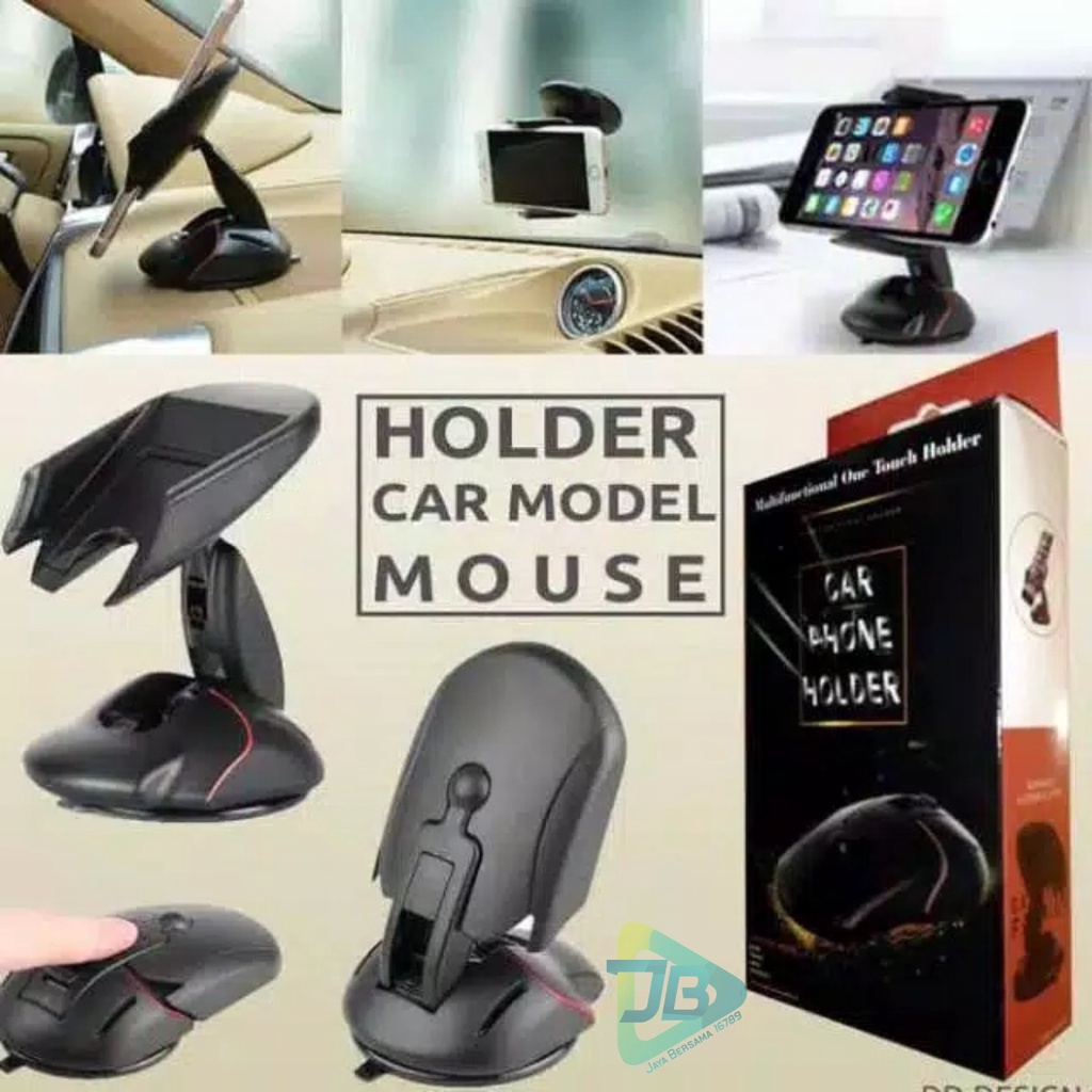 HD2 Car Holder Phone Stand Bentuk Mouse Shape Handphone Mobil Gps Unik Lipat Folding Desktop Dashbroad kekinian JB5227