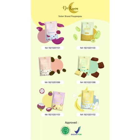 MASKER WAJAH DELUNA BPOM & HALAL10gr Organik
