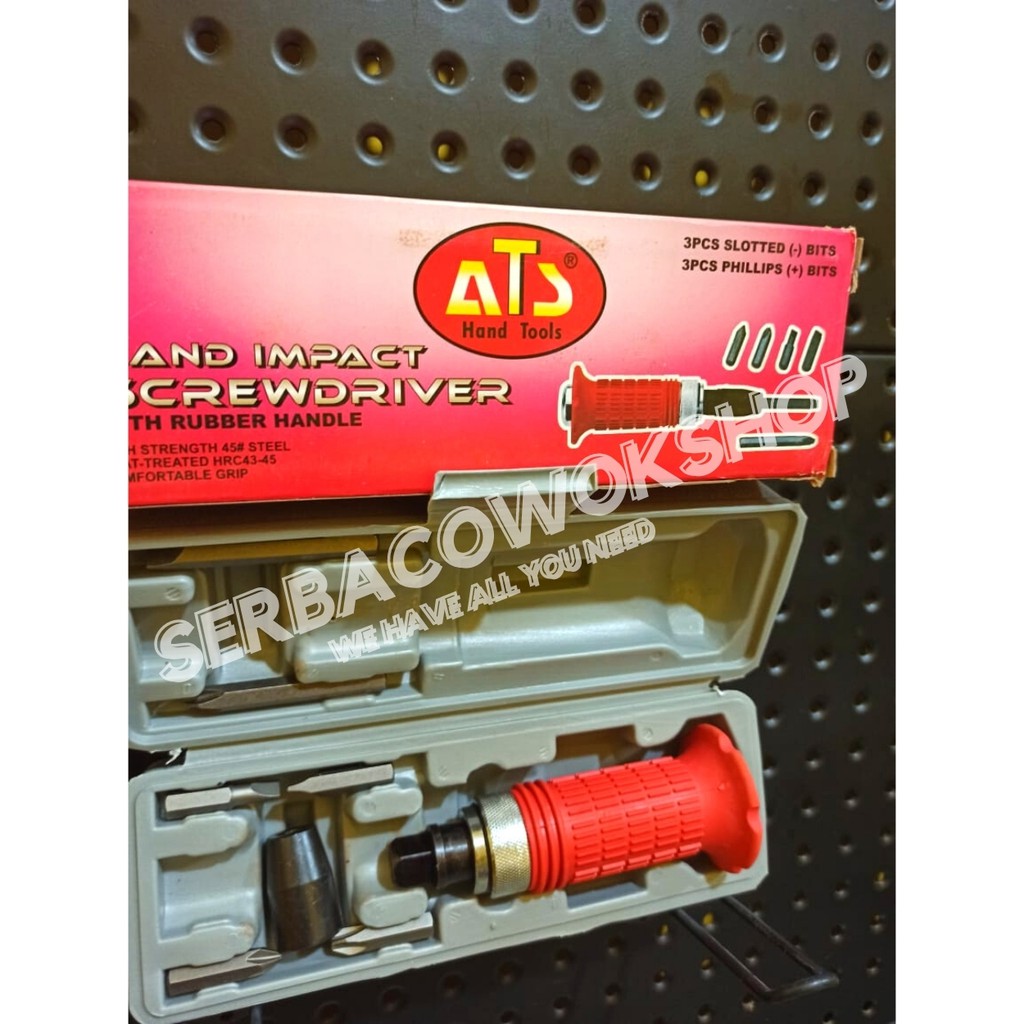 ATS Obeng Ketok Putar Set 6 Pcs Vessel Impact Screwdriver Set Box Termurah Berkualitas