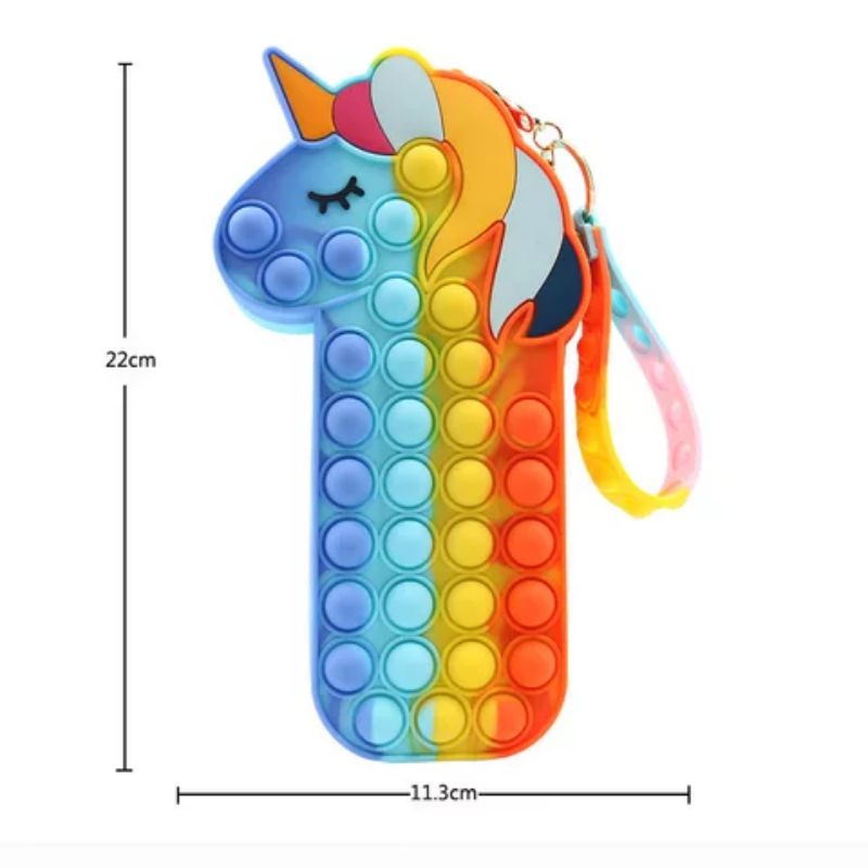 Tempat pensil Pop it Unicorn LED