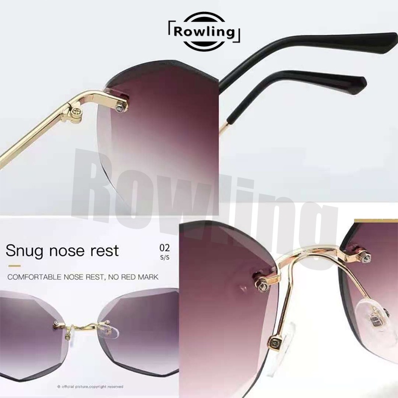 rowling(ka-68) Sunglasses Wanita  Kacamata Hitam Metal No frame Women Sunglasses New Arrival Import Kacamata Fashion