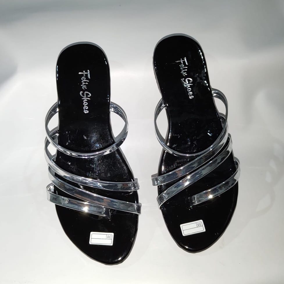 SANDAL WANITA FLIP FLOP KARET TALI GLOSSY SANDAL MANOHARA