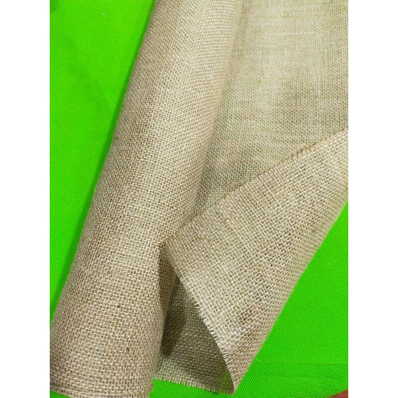 

Kain goni asli / kain goni coklat / kain bunga impor