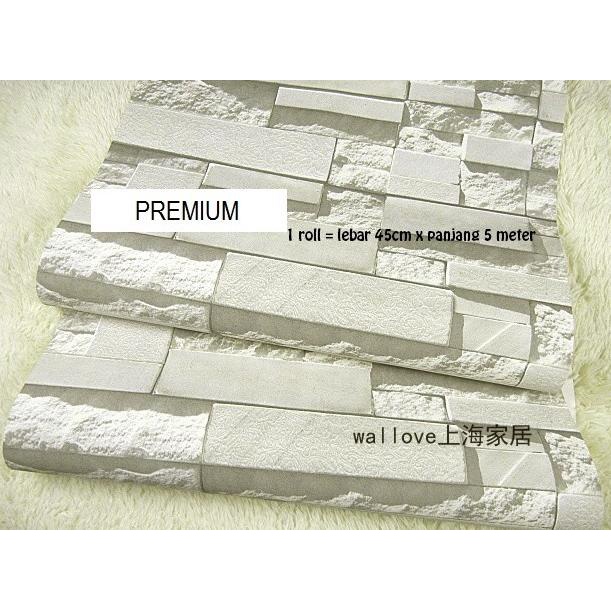 stiker dinding premium wallpaper batu keren harga murah bahan bagus