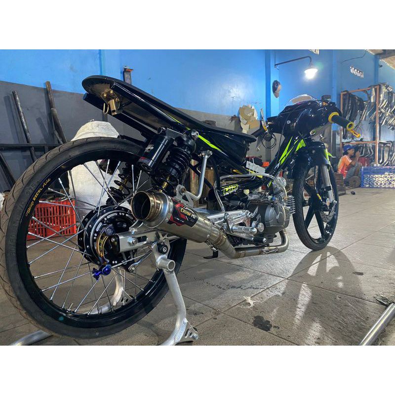 Knalpot Creampie Original Jupiter Z CP3 BRS Drag Bike Bebek Sleep Engine Stainless original racing j
