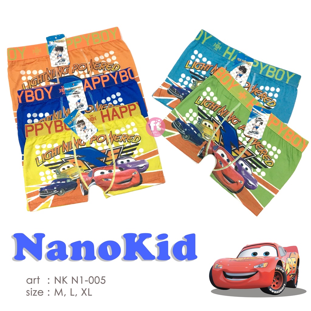 NANOKID | Celana Dalam Anak Segiempat / Boxer Anak Cowok / art NK N1