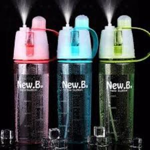 NEW B Sports Spray Water Bottle 600ml / Botol Minum With Spray