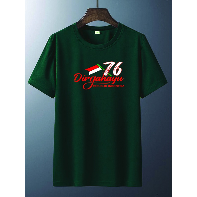 FF KAOS PRIA II KAOS DISTRO SABLON DIGITAL BERKUALITAS BISA UNISEX 069 HUT RI EDITION