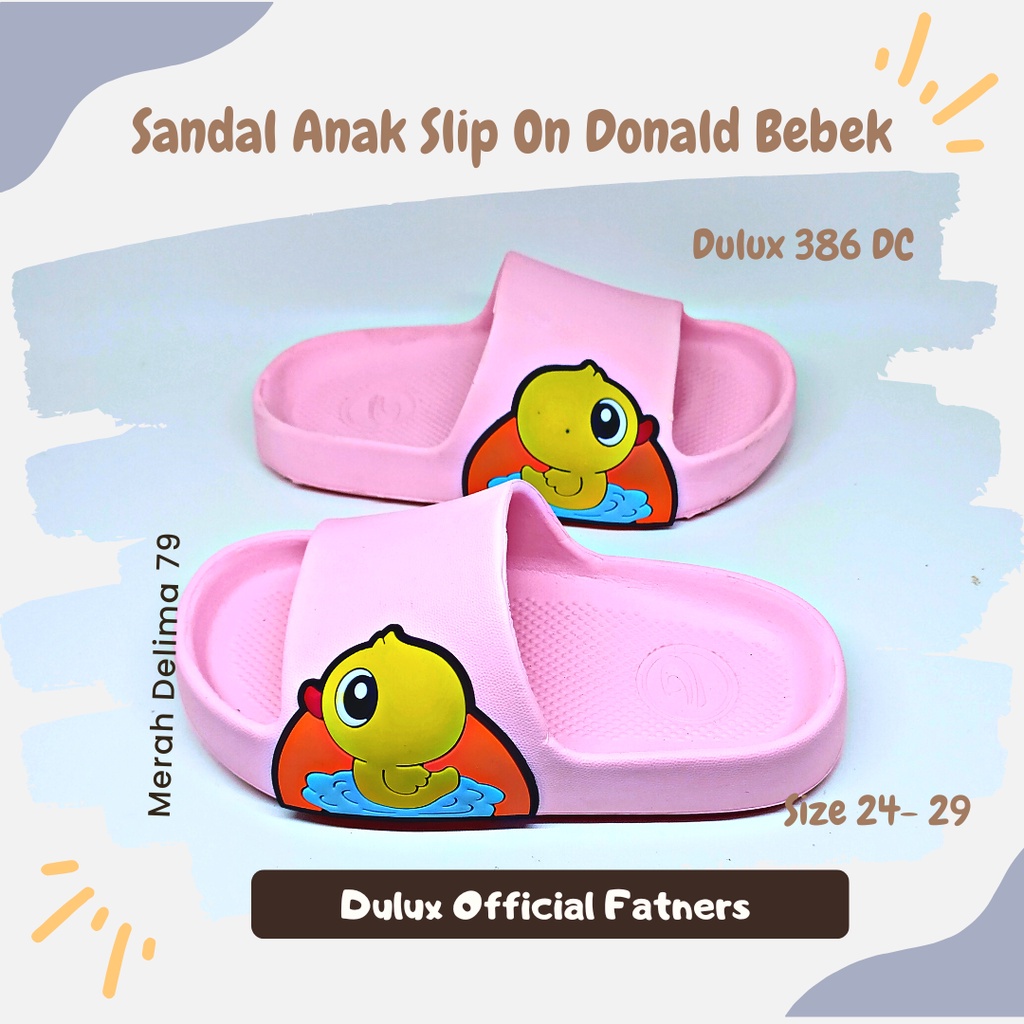 MD 79 - Sendal Anak Perempuan Usia 3 - 5 Tahun Model Baru Donald Bebek