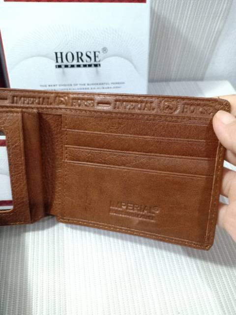 Dompet lipat Imperial Horse kulit asli 052#