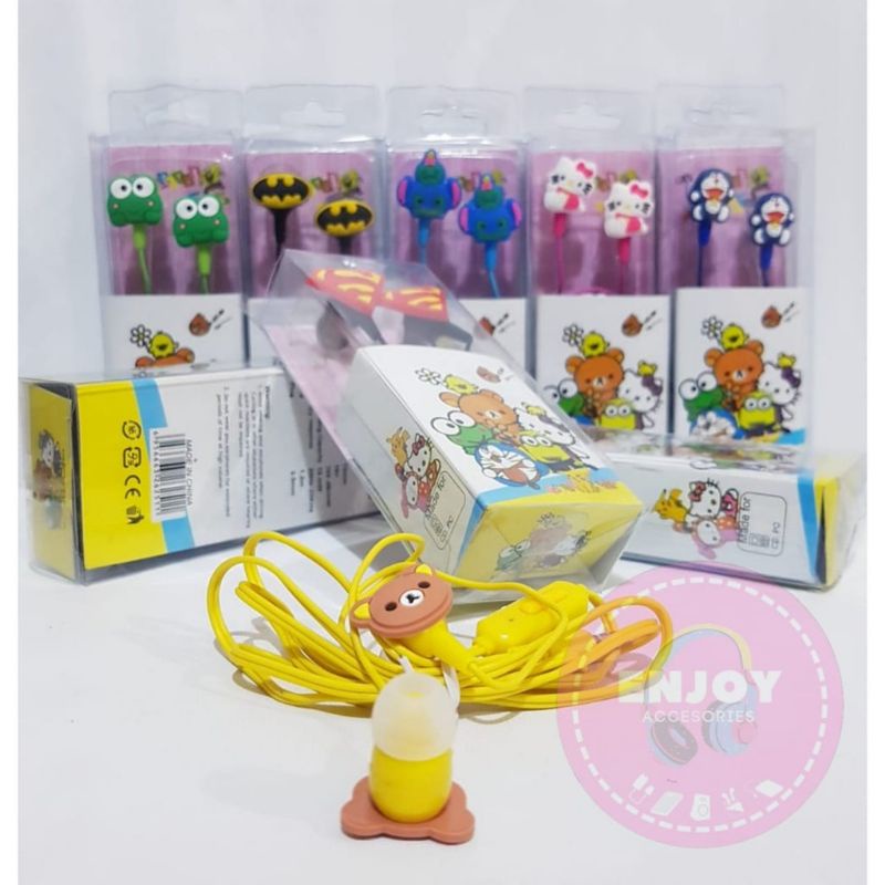 X3 Headset Karakter Lucu + Mic  | Hanfree Handsfree Hedset Hp | Handfree Handphone Earphone