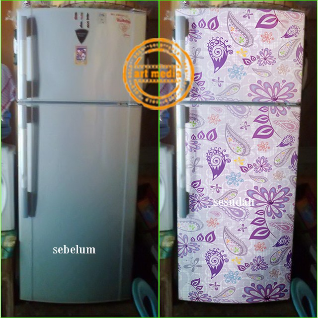 STIKER KULKAS SHABY PURPLE