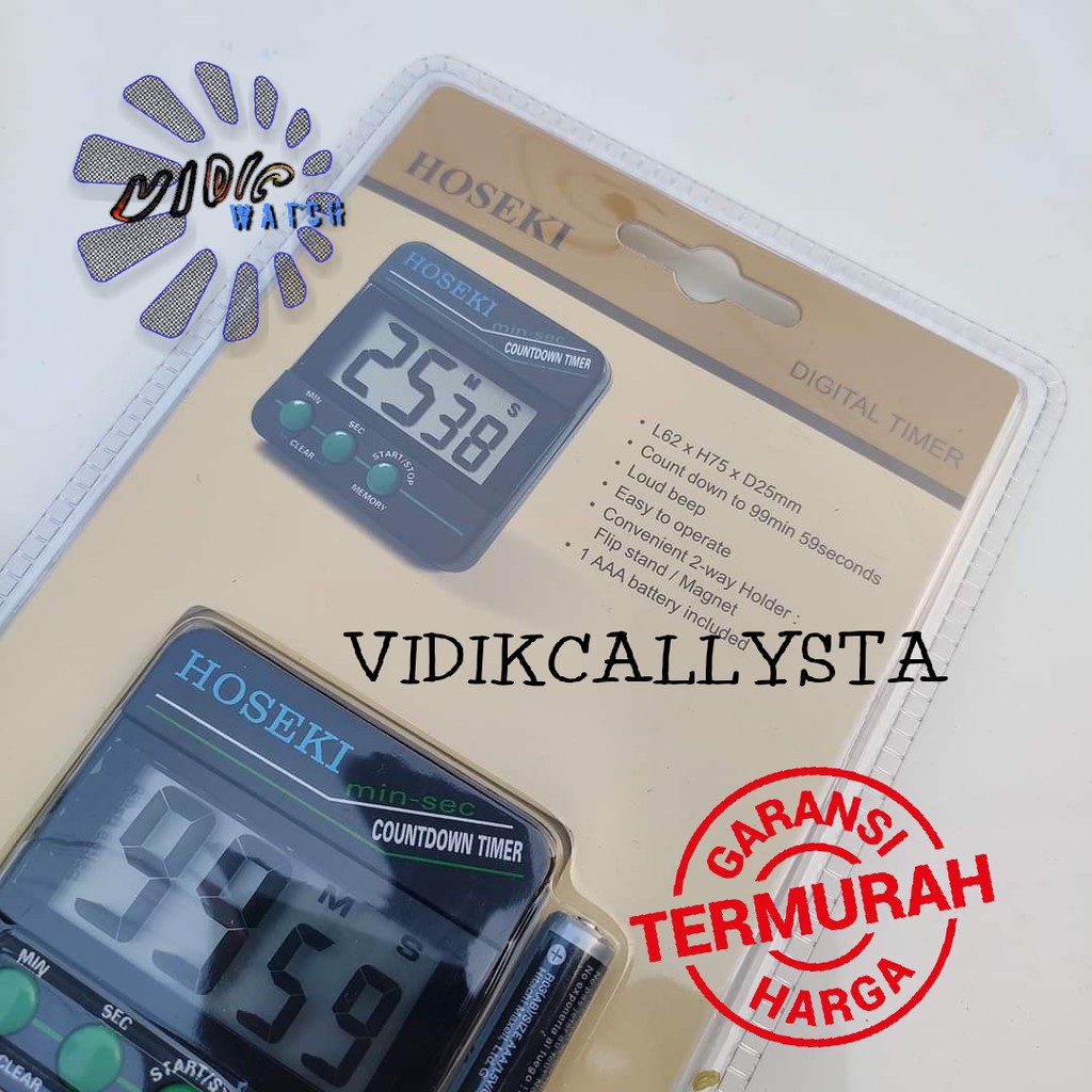 Timer Hoseki – 2203 Original Digital timer dapur car Clock Asli Stopwatch