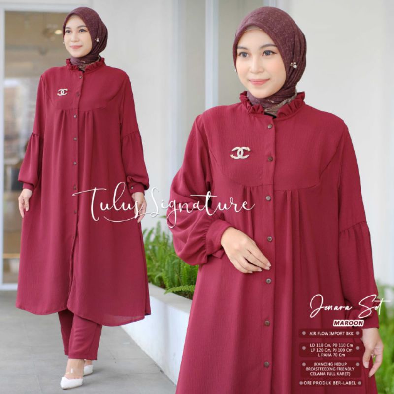 JENARA SET BY TULUS SIGNATURE / ONESET WANITA MUSLIMAH / Setelan LD110