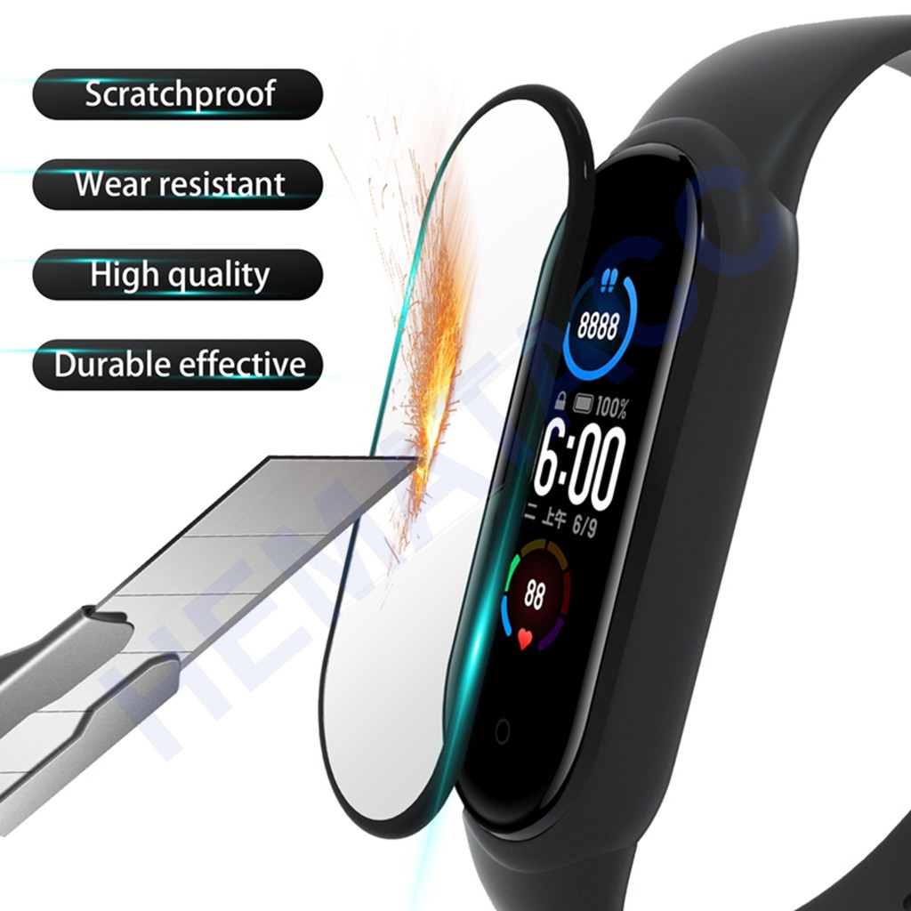 Anti Gores Xiaomi Mi Band 5 3D Curved Screen Protector Screen Guard