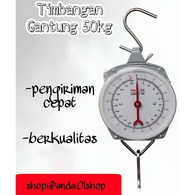 Timbangan gantung per 50kg - Timbangan Tarik Veer Manual⭐shopiipanda⭐