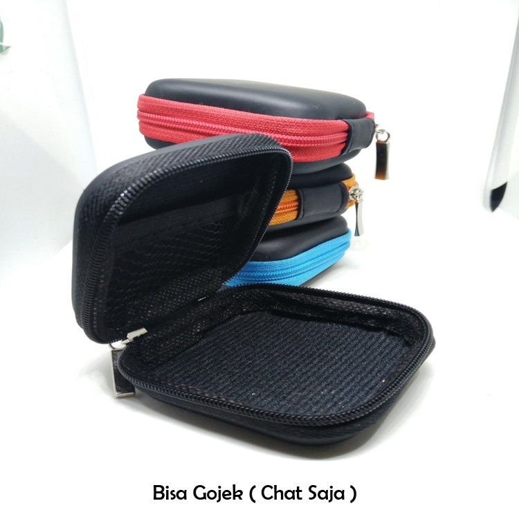 Tempat Dompet Pouch Wadah Dompet Pelindung Earphone Flashdisk Kabel Multifungsi