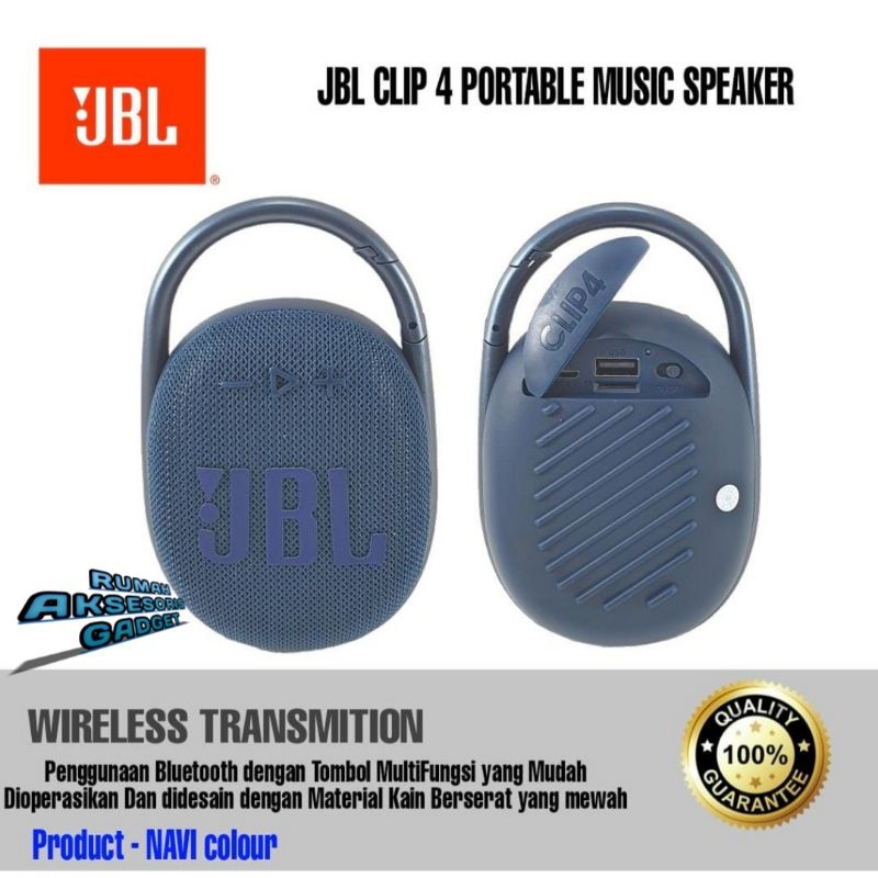 Speaker bluetooth jbl Clip 4 bass portable termurah