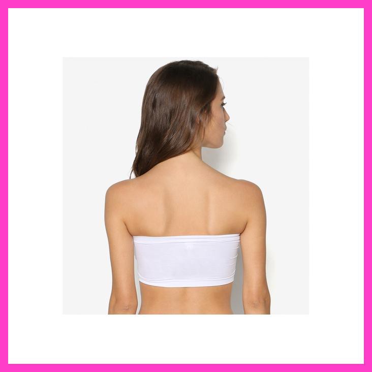 SEXY8 - KEMBEN POLOS BRA WANITA BRALETTE SEXY CRO TOP SEAMLESS PUSH UP - PUTIH