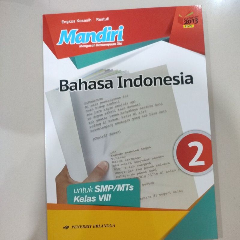 Jual Mandiri Bahasa Indonesia Kelas 8 Erlangga Buku Baru | Shopee Indonesia