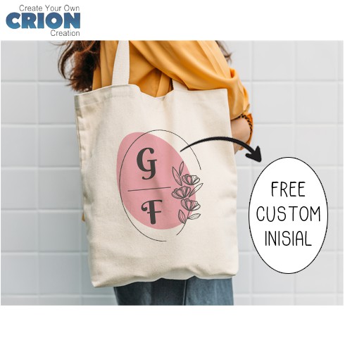 Totebag Blacu - Bisa Custom Nama - Kado/Souvenir Pernikahan - By Crion