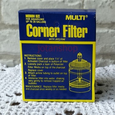 multi Corner Filter size Medium sedang sudut pojok aquarium aquascape