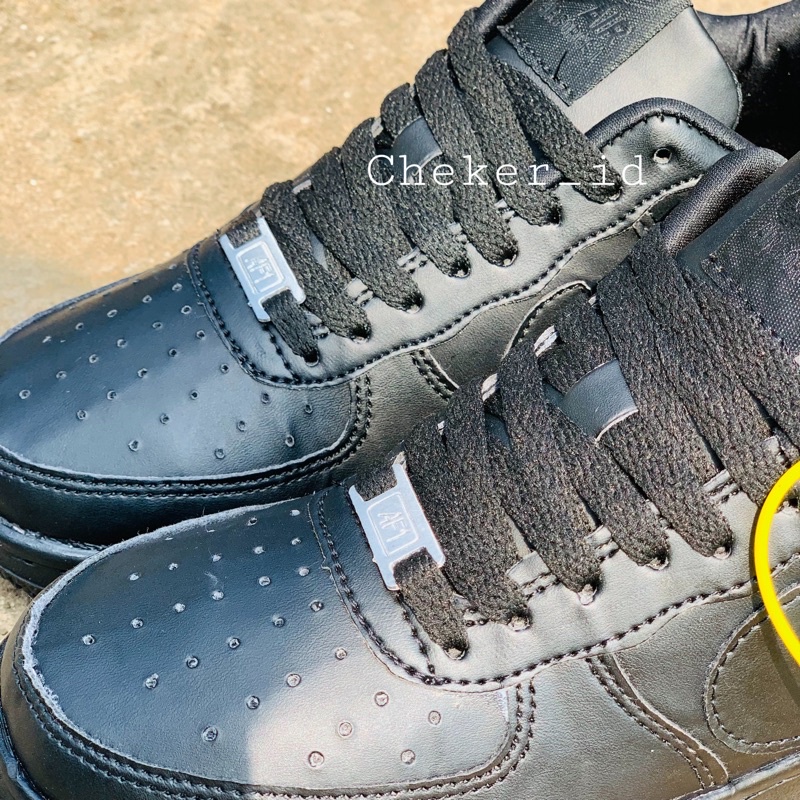 SEPATU SNEAKERS NK3 A1R FORC3 PRIA DAN WANITA FULL BLACK HITAM POLOS FASHION TERBARU