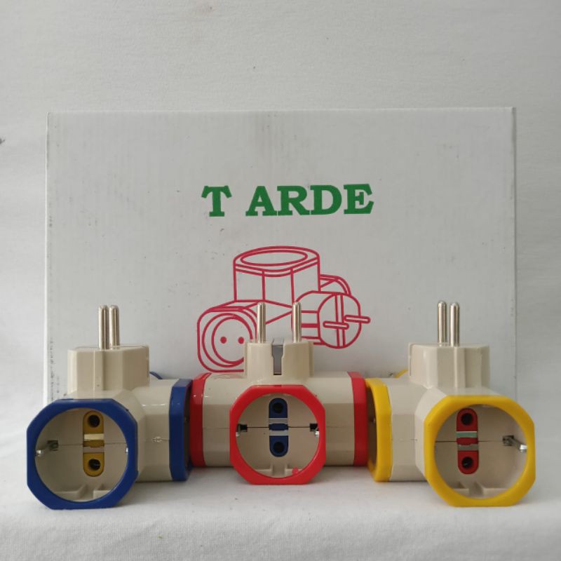 Steker T Arde Yadi Warna / Stop Kontak T Arde / Colokan Cabang 3