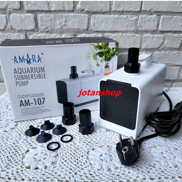 AMARA AM 107 AM107  Pompa Air Celup Kolam Hidroponik Aquarium Aquascape AM-107 submersible pump