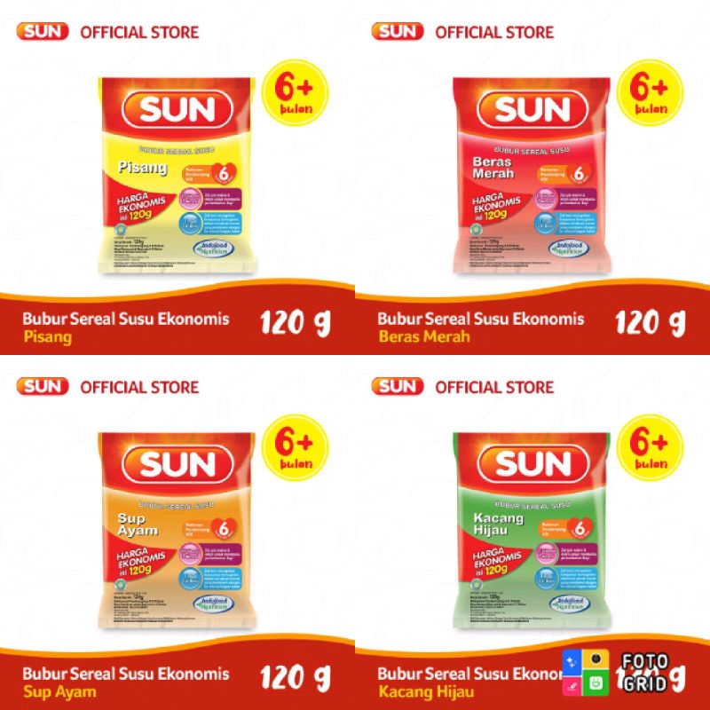 

SUN bubur bayi refil 6+ 120g