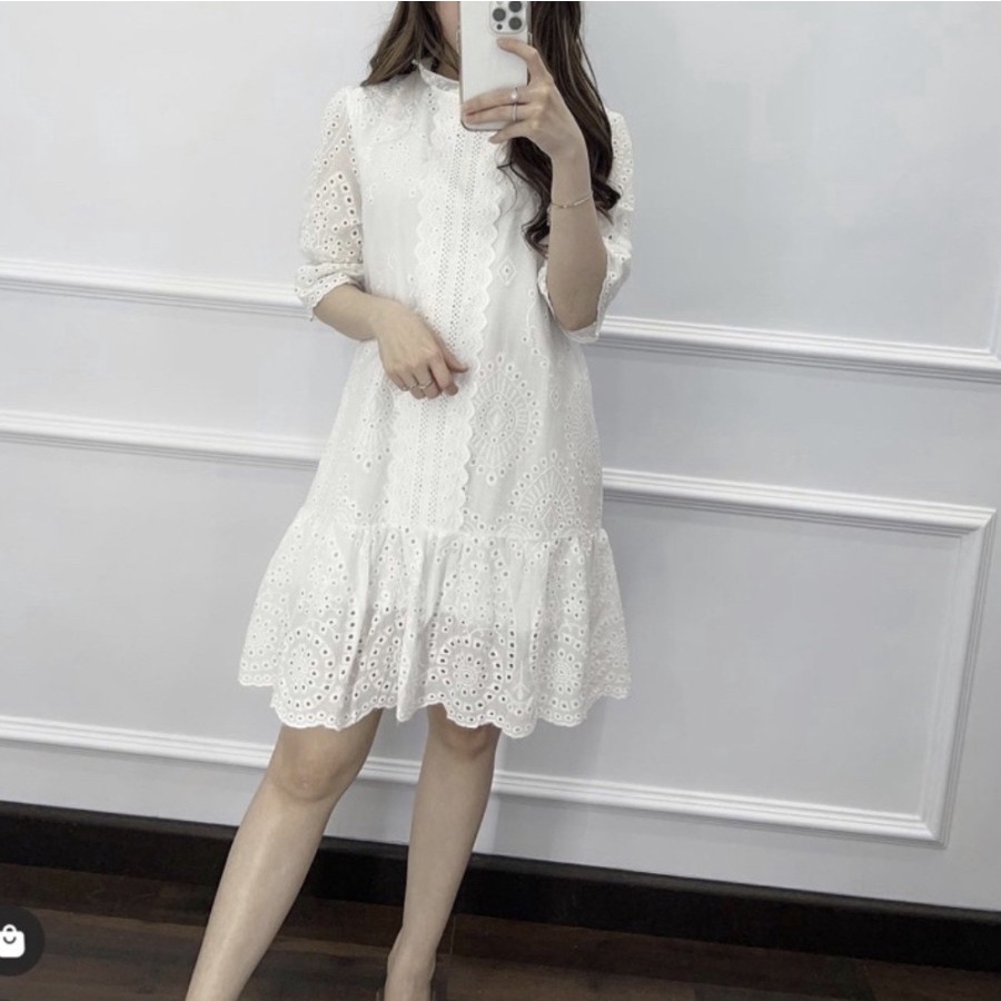 CASUAL MINI BRUKAT DRESS KOREAN FASHION NEW COLLECTION ALL SIZE PREMIUM