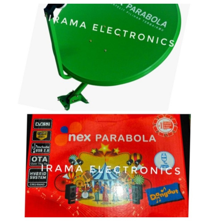 (NON COD) PARABOLA SOLID DISH 60CM 1 SET Plus Receiver LISENSI K VISION RCTI MNC