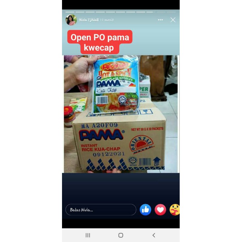 PAMA kwecap 1 pack isi 3bks.