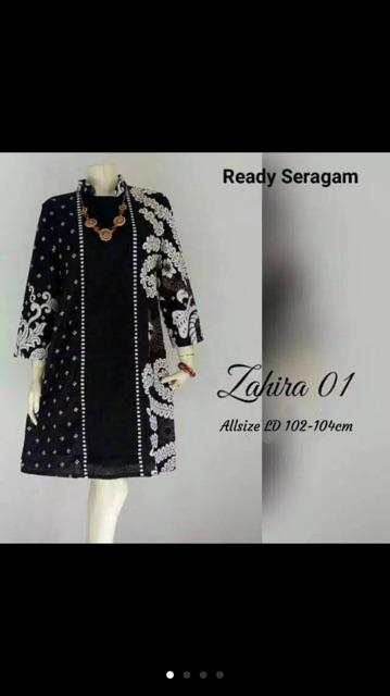 Grosir Batik - Dress Tunik Batik Kombi Emboss