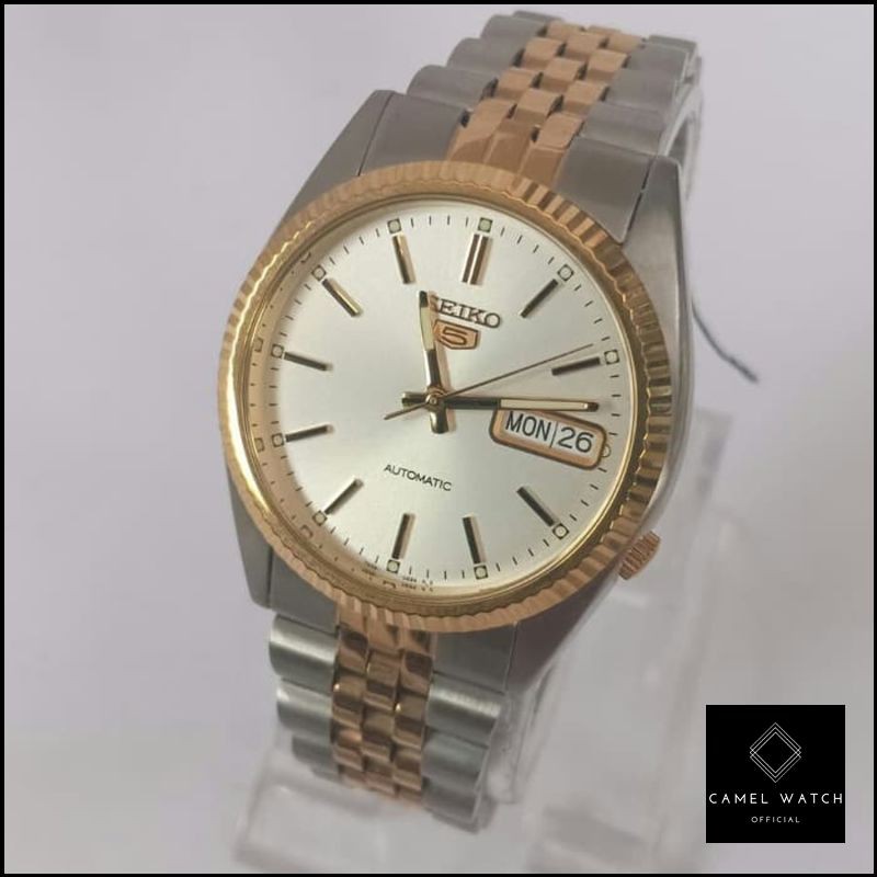 Murah JAM TANGAN SEIKO SNXJ94K1 AUTOMATIC PRIA SILVER COMBI WHITE ORIGINAL
