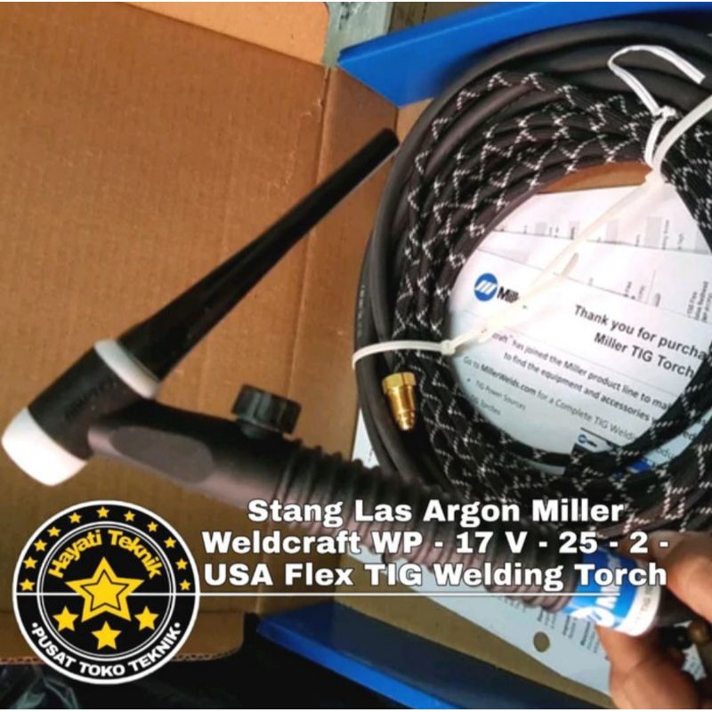 Stang Las Argon Miller Weldcraft WP-17FV-25-2-USA Flexyble TIG Welding