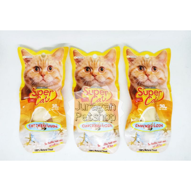 LOIN Daging Supercat 30gr | Super Cat Loin Snack Kucing | Supercat Loin 30gr