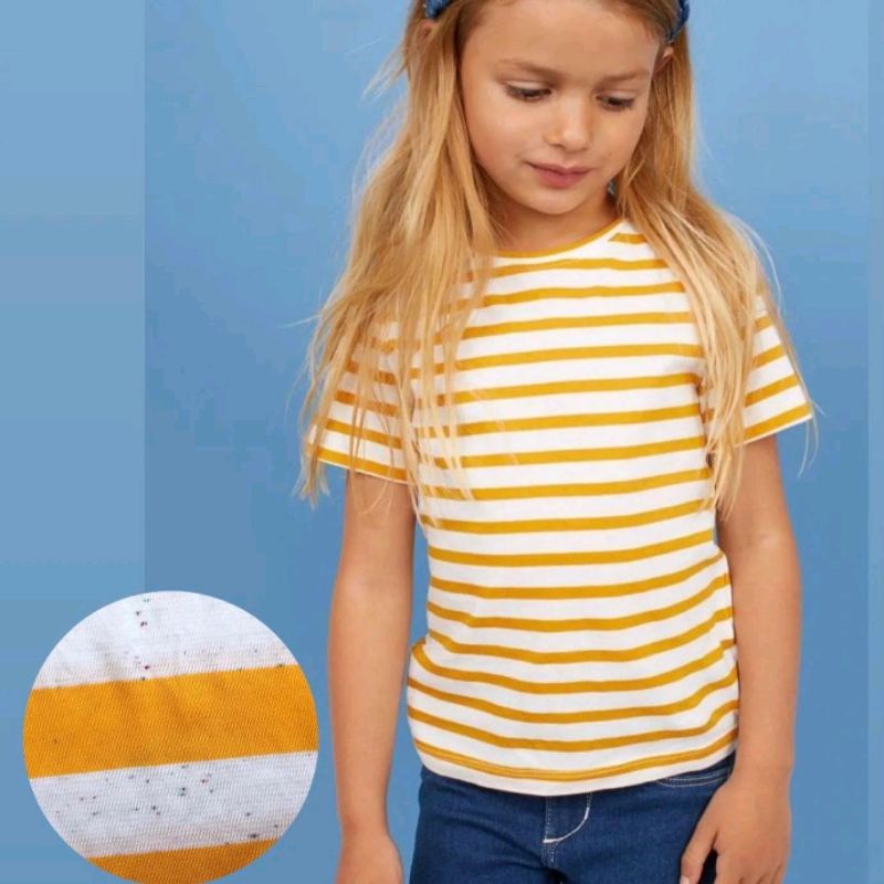 Kaos Anak Laki Laki Perempuan Unisex Uniqlo Basic Stripe Size 4y 5y 9y 10y 12y 13y