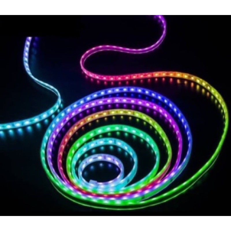 LAMPU STRIP RGB 5050 WARNA WARNI RUNNING NYALA OTOMATIS SET + ADAPTOR 4.5METER (TANPA REMOTE) TIKTOK