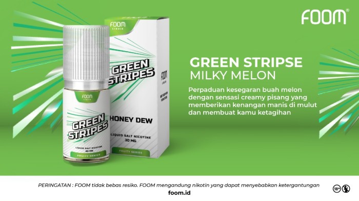 FOOM FRUITY GREEN STRIPSE HONEYDEW SALT 30ml liquid vape