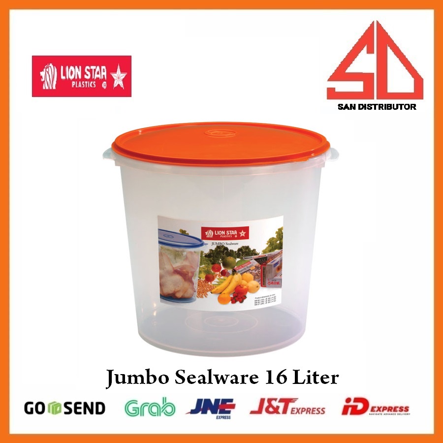 Toples kerupuk 16L lion star SW-36 Jumbo Sealware 16 Litre kedap udara