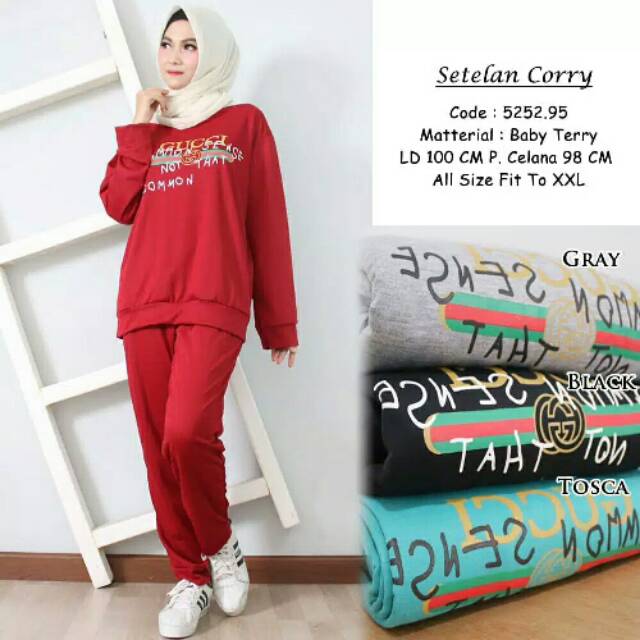 Setelan Gucci/baju senam/setelan wanita